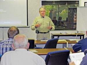 Man presenting to classroom