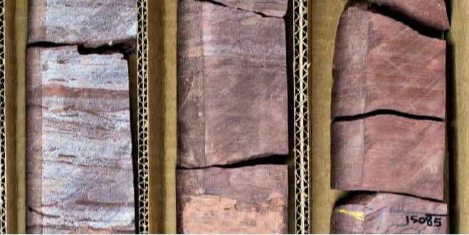 Redbed rock cores
