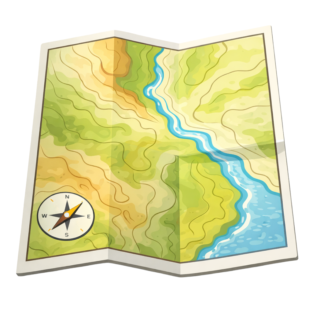 Geologic map icon.