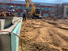 MGRRE New Building, The concrete walls and foundations are being set